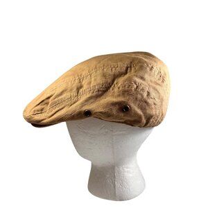 Vintage-Inspired Tan Newsboy Men's Cap Lightweight Ventilation Eyelets Heritage